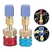 2pcs High/Low Side Quick Coupler Set Brass Connector Adapter for Efficient Car Air Conditioning Maintenance for R1234YF Brass Quick Connector