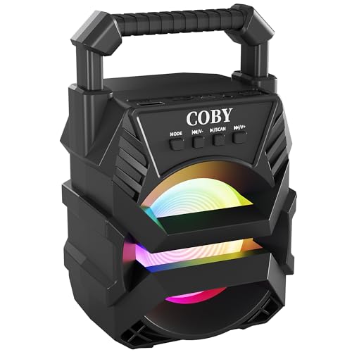 Coby Portable Karaoke & Bluetooth PA System with Lights