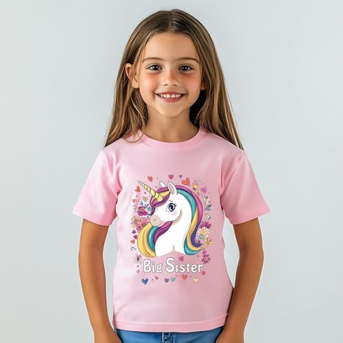 Image of Big Sister Shirt Toddler Shirts Promoted to Big Sister Announcement Big Sis Tees Little Kids Top 2-7T