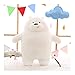 FEJK Kawaii Panda We Bare Bears Juguete de Peluche Oso de Dibujos Animados Relleno Grizzly Grey White Bear Panda Doll Niños Amor Regalo de cumpleaños 30Cm