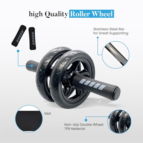 Ab Roller Wheel, Abs & Core Workout Equipment for Home Gym with Knee Pad Accessories, Abdominal Wheel for Full-body Strength Training, Ab Roller Wheel for Home Gym - Image 5
