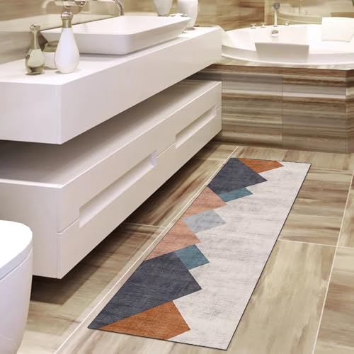 Alfombra de pasillo multicolor de 110x200 cm lavable para decorar el hogar 4