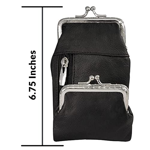 Skyway Gianni Cigarette Case For Women 100'S Pack Holder With Lighter Holder Coin Purse Pouch - Black #TOP2