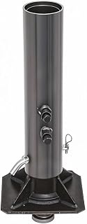 NBJING Gooseneck to 5th Wheel Adapter Trailer Coupler- 25,000 lb Capacity, Round Inner Tube, Adjustable Height (8" Range), Heavy-Duty Steel with Load Bearing Pin