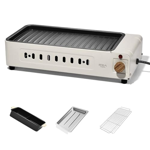 Raclette Grill, Indoor Grill Machine with 13 accessories, 3-in-1 Non-Stick Grill Pan, barbecue network, 4 individual grill pans. for Cheese Dishes Electric Smokeless BBQ Grill