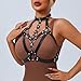 Punk Black Leather Chest Harness Women Fashion Adjustable Strap Body Harnesselt Waist Body Chain Belts,Goth Body Harness Lingerie,Club Party Caged Bra Harness,Women's Body Chains Rave Accessories
