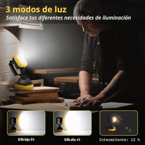 Foco LED Recargable de alta luminosidad para solucionar averías sin luz 2
