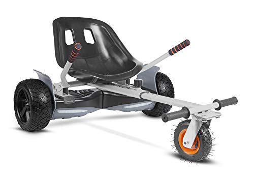 Siège de karting Improv avec assise baquet blanche et axe réglable