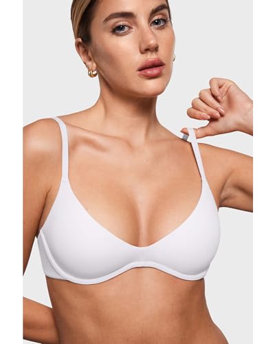Image of INLYRIC Women's Inbarely Plus Plunge Bra - Unlined Underwire Sexy Demi Balconette Bras