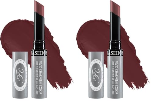 Image of FASHION COLOUR Kissproof Non Transfer Lipstick | Water Resistant & Smudge Proof | Non-Drying | Lightweight | Long Stay Upto 15Hrs | Chestnut Brown (Pack of 2)