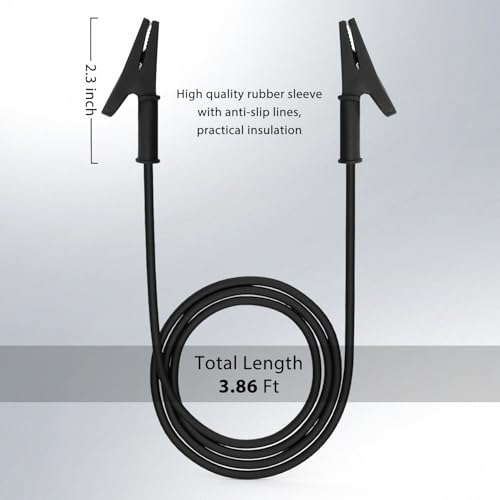Image of 14 Gauge 6pcs /3.3Ft Alligator Clips Electrical with Wires UL3135,6 Colors Heavy Duty Silicone Test Leads Set Jumper Wires Kit for Testing