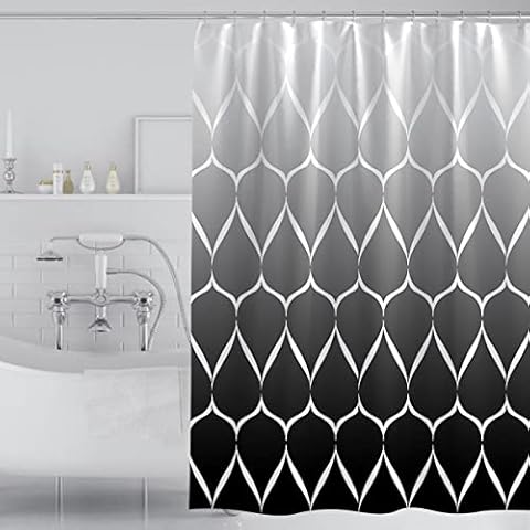 Tennove Waterproof Geometric Shower Curtain Cover