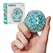 Speks Geode Magnetic Fidget Toy & Show Off Stand Bundle – Sensory Desk Toy for Adults & Teens 14+ | Stress Relief Gift & | Sphere, Aqua | Double Sided Magnetic Display Board