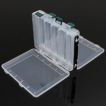 12/16 Compartments Double Sided Fishing Tackle Box Visible Hard Plastic Clear Fishing Lure Bait Squid Jig Minnows Hooks Accessory Storage Case Container