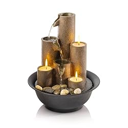 Alpine Corporation Indoor Tiered Column Tabletop Fountain