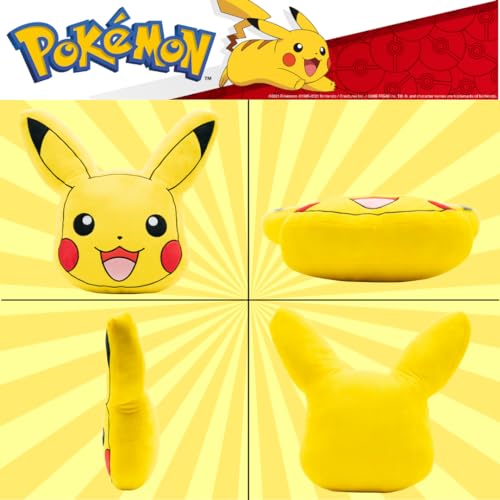 Image of Pokemon Pikachu Decorative Plush Pillow - Anime Bedding Accent for Kids - Super Soft, One Size - (Officially Licensed Product) by Franco