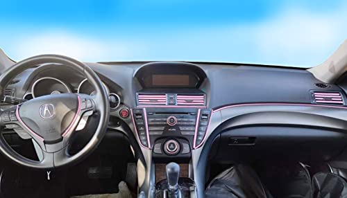 Soft Pink Car Motor Bike Self-Adhesive Exterior And Interior Molding Trim Universal Dashboard Bumper Window Door Body Side Decorative Strip Scratch-Proof (Width: 1/4 Inch (6Mm), 50Ft) #TOP5