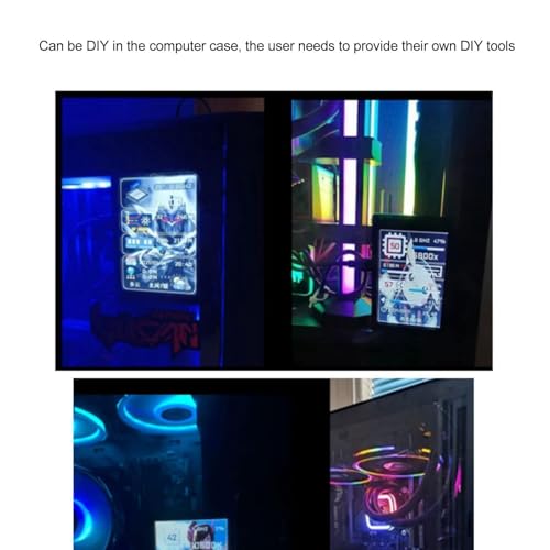 JEOZBM Monitor de temperatura de computador, mini tela USB I P S de 3,5 polegadas, capa de computado