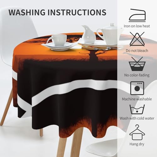Nappe coucher de soleil de 60 pouces décorative tendance pour restaurants - 7