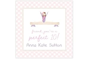 Personalized Gymnastics Valentine's Day Cards for Kids