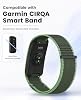Banda de nailon trenzado compatible con Garmin CIRQA Smart Band | correa de repuesto deportiva transpirable con velcro para mujeres y hombres 4