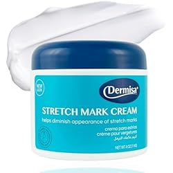 Dermisa Stretch Mark and Scar Cream with Cocoa Butter, Collagen, Elastin and Vitamin E - Intensive Body Moisturizer for Elasticity and Skin Repair - 4 Oz