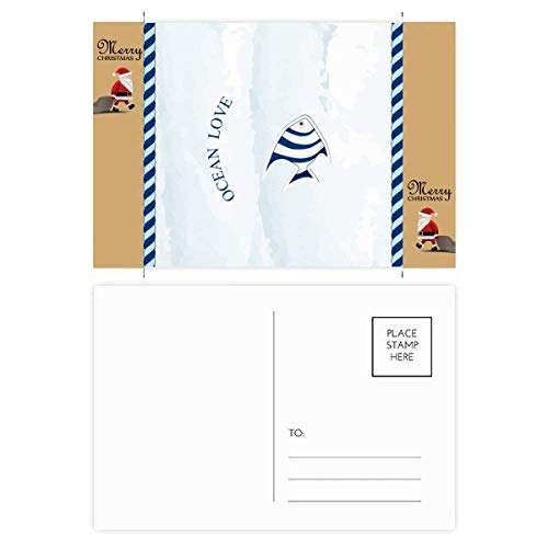 Cartes postales poissons tropicaux bleu pour décorer un album de vacances ou écrire vos vœux