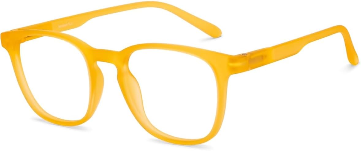 Blue Light Blocking Glasses Gaming Filter Square Eyeglasses for Eye Protection Men Women, Computer/Tablet/Laptop/Mobile/TV, Anti-blue & Anti eyestrain zero power specs