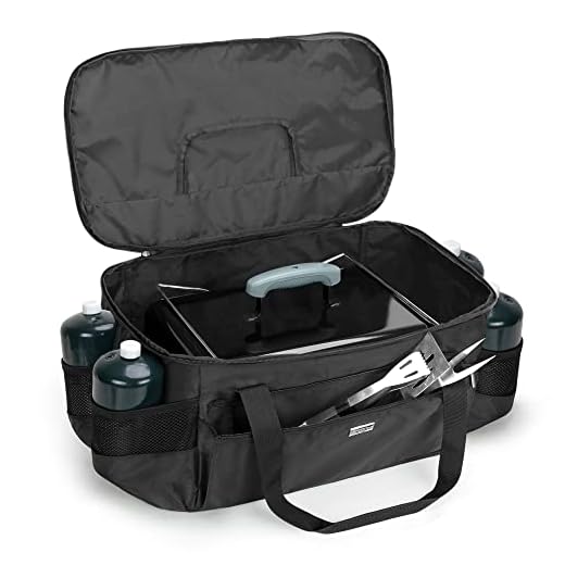 SAMDEW Grill Abdeckung Kompatibel mit Weber 1131004 Go-Anywhere Holzkohle Grill, Tragbar Trage Tasche für den Grill Kompatibel mit Weber 1141056 Go-Anywhere Gas Grill, Nur Tasche (Patent Angemeldet)