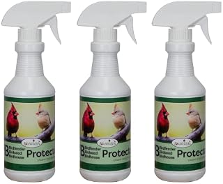 JCS Wildlife 3B Bird Seed, Bird Feeder, and Birdhouse Protector 16 oz. Spray - Natural Enzyme Formula (3, 16 oz. Spray Bottle)