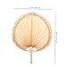 LOUYENOUS Straw Hand Fan 5pcs Old-fashioned Cattail Fan Palm Leaf Hand Made Khaki Natural Bamboo Fan Wicker Hand Fan(Khakix2pcs,41.5X29.5CMx4pcs)