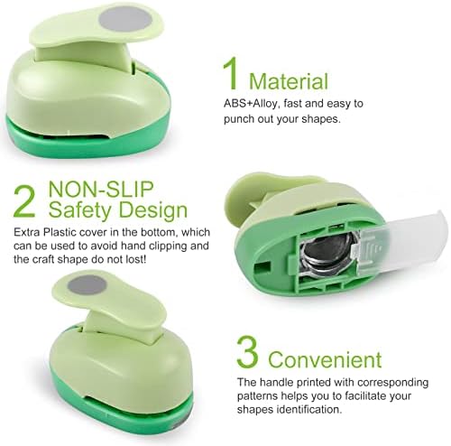 UCEC Circle Punch, 1.25 Inch Circle Hole Punch, Paper Punch Circles Craft Punch Handmade Paper Punch for Crafting Scrapbooking Cards Arts Fun Projects