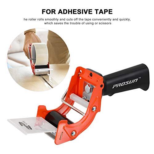 Dispensador de fita portátil Tehaux para uso pesado, fita adesiva, cortador de selagem, dispensador
