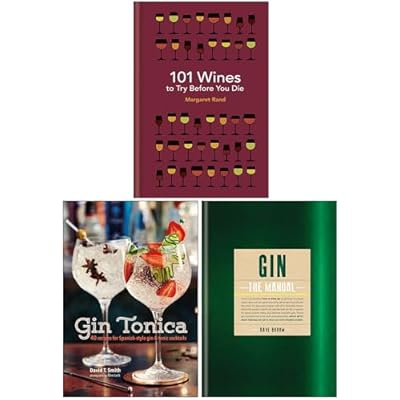 101 Wines to try before you die, Gin Tonica & Gin The Manual 3 Books Collection Set
