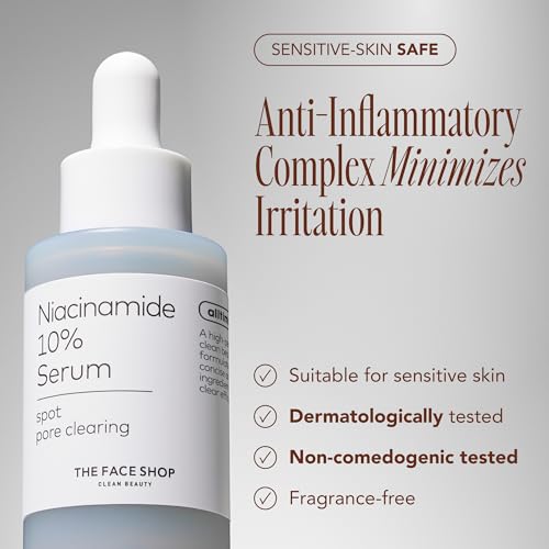 The Face Shop Alltimate Niacinamide 10% Serum for Face with Caffeine & Peptide, Korean Skin Care, Oil Control & Pores Reducer, Improve Skin Elasticity, Face Serum for Sensitive Skin, Non-comedogenic