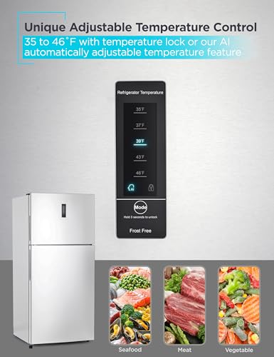 Image of BLACK+DECKER 16.4 Cu. Ft. Top Mount Refrigerator with Freezer, 2 Door Refrigerator with Top Freezer and Separate Temperature Controls, Auto Defrost, BR1640KW, White