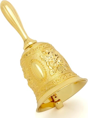 Campana De Mano, Campanillas de Metal,Campanilla de Navidad, Campana de Llamada,Campana de Servicio para Hotel Recepción Decoración