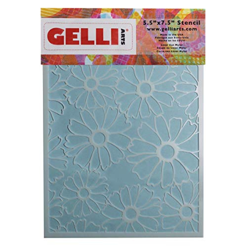 Gelli Artsu00a0u0096u00a0Plancha, diseño de Flores, Material sintético, Color Blanco, 22,7u00a0x 15,2u00a0x 0,1u00a0cm
