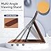 OKP Case for iPad 9th Generation 2021 / 8th Generation 2020/ 7th Gen 2019 10.2 inch Case with Multi-Angle Viewing PU Leather Flio Stand Cover with Pencil Holder & Pocket, Auto Sleep/Wake, Darkbrown