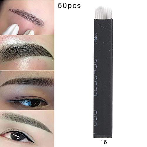 50 pezzi aghi per microblading sopracciglia per