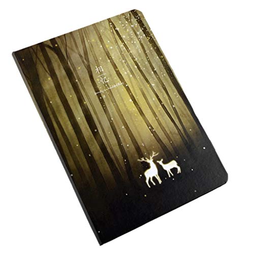 Cuadernos Cuadernos de redacción Originalidad Diario Cuaderno Retro Luz de Luna Página pequeña en Color Agenda Agenda Libro Papelería for Estudiantes Cuadernos, blocs de Notas y Diarios (Color : A) Cover