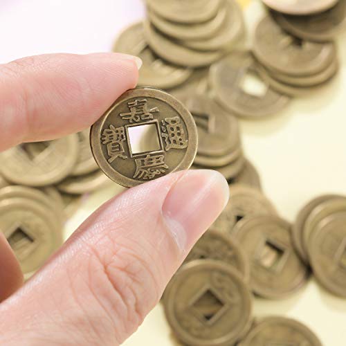 Boao Chinese Feng Shui Coins Good Luck Fortune Coin I-ching Coins for Health and Wealth (200, 0.8 Inch)