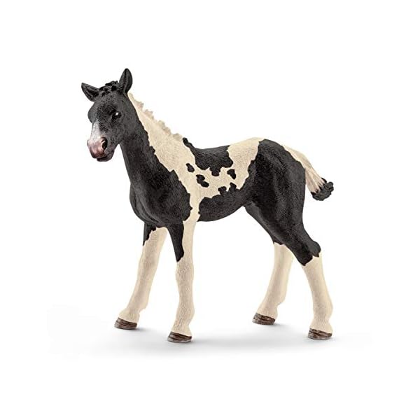 schleich 13803 Pinto Fohlen, für Kinder ab 3+ Jahren, FARM WORLD - Spielfigur