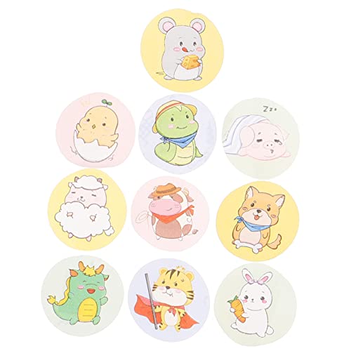 DECOMELODY Vendajes Adhesivos Redondos Infantiles 120 Unidades, Mini Tamaño, Diseño De Dibujos Animados, Transpirable e, Para Cuidado De Heridas y Protección En Bebés y Niños En Casa y Viaje