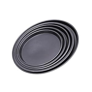 DIY Baking Plate Pizza Bread Cheesecake Mold Metallic Carbon Steel Bakeware Pan Non-stick Baking Cake Pans Mould Tray (5, 24-26-29-32-36cm)