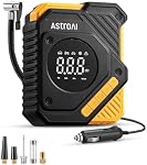 Compresseur d'air pour pneus AstroAI 12V DC, pompe à pneus numérique 150 PSI avec manomètre, grand écran LCD, préréglage intelligent et arrêt automatique, pour pneus de voiture, moto, vélo