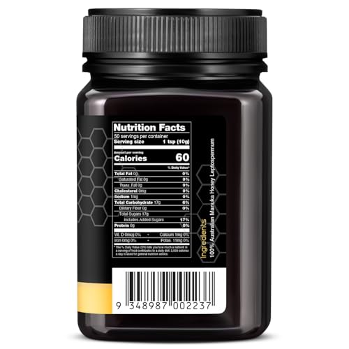 Nature’s Gold Raw Manuka Honey, Certified MGO 514+ | Authentic MGO, Australian Honey, Non-GMO, 100% Pure Genuine Traceable from Hive to Home (17.6oz) — view 2