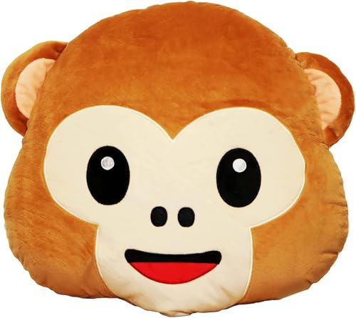 Vnnigmn Cute Plush Emoticons Decorative Cushion Toy Birthday Gift Pillow Home Decor