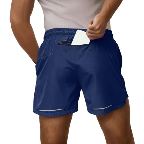 Vekewsap Pantalones cortos deportivos para hombre con bolsillo trasero, pantalones de correr, pantalones cortos, pantalones de entrenamiento, pantalones cortos de deporte, pantalones cortos para