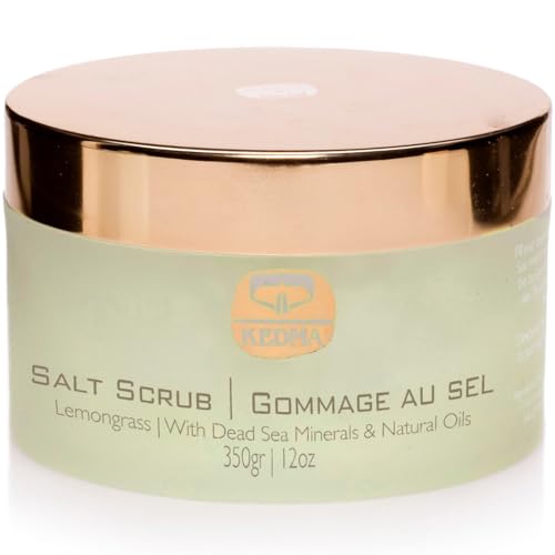 Kedma - Lemongrass Salt Exfoliating And Revitalising Scrub For All Skin Types - Nourishes And Softens - 350G